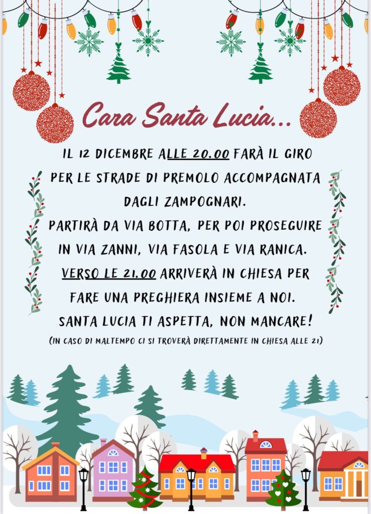 Arriva Santa Lucia 2025